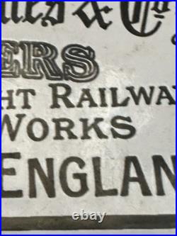 Extremely Rare Vintage George F. Milnes&co Ltd Birkenhead England Enamel Sign