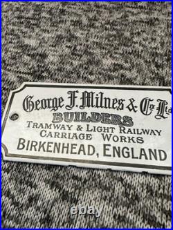 Extremely Rare Vintage George F. Milnes&co Ltd Birkenhead England Enamel Sign