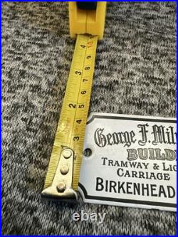 Extremely Rare Vintage George F. Milnes&co Ltd Birkenhead England Enamel Sign