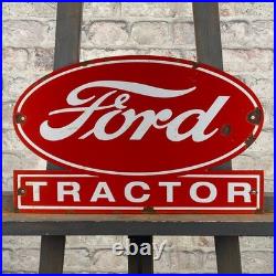 FORD Enamel Sign 18.1x11.4 (46x29cm) Retro Vintage Farm Tractor Porcelain Decor FORD Enamel Sign 18.1x11.4 (46x29cm) Retro Vintage Farm Tractor Porcelain Decor