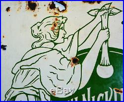 F. W Nicklin enamel sign original advertising mancave garage metal old vintage an