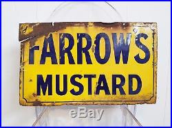 Farrow's Mustard Vintage Enamel Sign