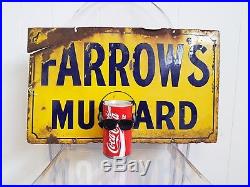 Farrow's Mustard Vintage Enamel Sign