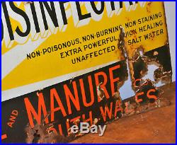 Ferry medical enamel sign original advertising mancave chemist metal old vintage