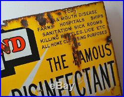 Ferry medical enamel sign original advertising mancave chemist metal old vintage