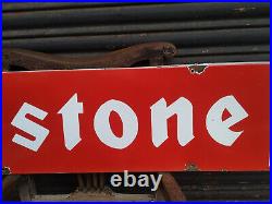 Firestone Tyre Sign Box Type Logo Vintage Porcelain Enamel Sign Rare Size 59