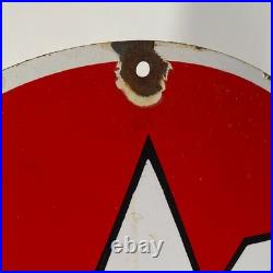 Flying A Enamel Sign 50x30cm (19.7x11.8) Rare Gas Station Vintage Iron Sign