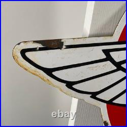 Flying A Enamel Sign 50x30cm (19.7x11.8) Rare Gas Station Vintage Iron Sign