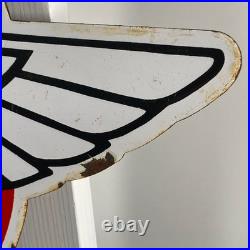 Flying A Enamel Sign 50x30cm (19.7x11.8) Rare Gas Station Vintage Iron Sign