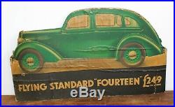 Flying Standard showcard shop display sign poster advertising enamel vintage