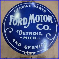 Ford Motor Co. Porcelain Enamel Sign 29 X 29 Inches