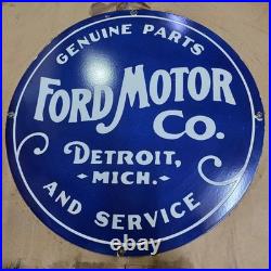Ford Motor Co. Porcelain Enamel Sign 29 X 29 Inches