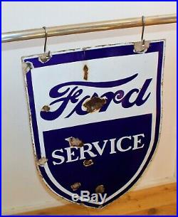 Ford service advertising enamel sign vintage retro antique industrial decor manc