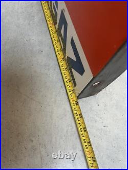 French Butane Propane Totalgaz Enamel Double Sided Wall Sign 1970s