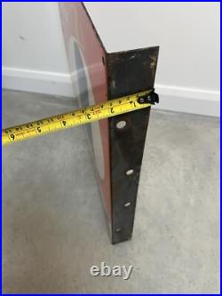 French Butane Propane Totalgaz Enamel Double Sided Wall Sign 1970s
