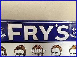 Fry's Chocolate Vintage Enamel Sign 5 Boys 26cm x 19cm Circa 1970s 1980s VGC