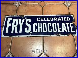 Frys Chocolate enamel advistising Vintage Sweets Vintage Sign Kitchen