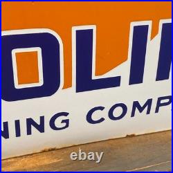 GULF Enamel Sign 19.7x15.7 (50x40cm) Nice Rare Gasoline Vintage Wall Decoration