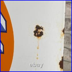 GULF Enamel Sign 19.7x15.7 (50x40cm) Nice Rare Gasoline Vintage Wall Decoration