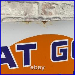 GULF Enamel Sign 19.7x15.7 (50x40cm) Nice Rare Gasoline Vintage Wall Decoration