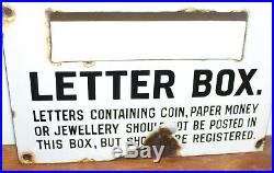 G R Post Office Letter Box enamel sign garage kitchen vintage retro antique indu