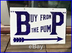 Garage BP Vintage Enamel Sign Advertising 1920s Original