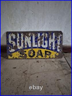 Garnier Sunlight Soap Enamel On Metal Sign 1897 Vintage Reproduction Retro