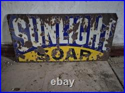 Garnier Sunlight Soap Enamel On Metal Sign 1897 Vintage Reproduction Retro