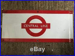 Genuine Central Line sign, london underground, tube, railway, enamel, vintage