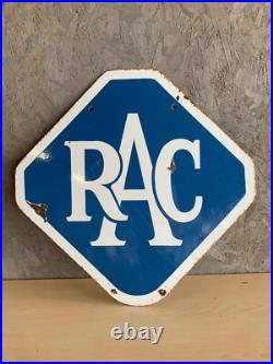 Genuine Large Vintage RAC enamel advertising 1950's collectors sign retro