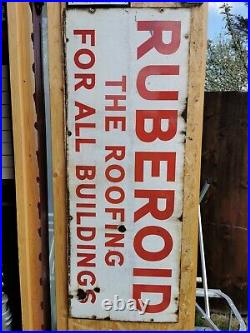 Genuine Original Enamel Sign Ruberoid Roofing Builders Merchants