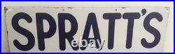 Genuine, Rare Vintage Spratt's Dog Foods /'Bruton, Palmers Green' Enamel Sign