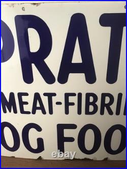 Genuine, Rare Vintage Spratt's Dog Foods /'Bruton, Palmers Green' Enamel Sign