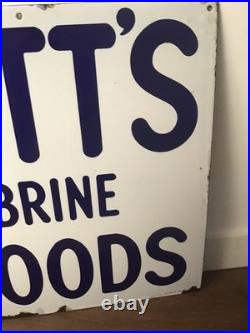 Genuine, Rare Vintage Spratt's Dog Foods /'Bruton, Palmers Green' Enamel Sign