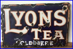 Genuine, Vintage, Double Sided,'Lyons Tea' Enamel Advertising Sign