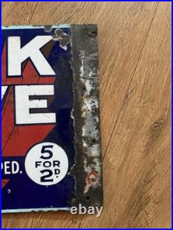 Genuine, Vintage, Double Sided'Park Drive' Enamel Advertising Sign