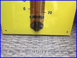Genuine Vintage Duckhams 20-50 Motor Oil Thermometer Enamel Sign 36 x 13