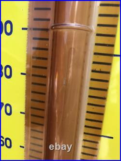 Genuine Vintage Duckhams 20-50 Motor Oil Thermometer Enamel Sign 36 x 13