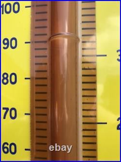 Genuine Vintage Duckhams 20-50 Motor Oil Thermometer Enamel Sign 36 x 13