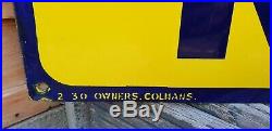 Genuine Vintage Large Colman's Mustard Enamel Sign 158cm x 41cm