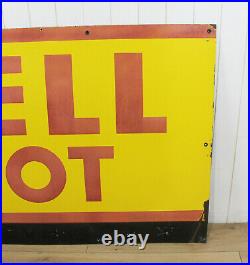 Genuine Vintage'SHELL DEPOT' Large Enamel Service Station Sign 183 x 91cm