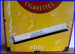 Genuine, Vintage'Will's Gold Flake Cigarettes' Enamel Advertising Sign