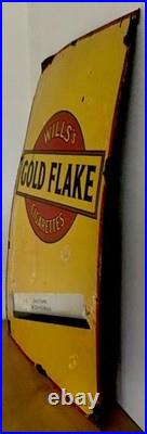 Genuine, Vintage'Will's Gold Flake Cigarettes' Enamel Advertising Sign