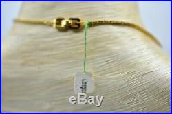 Givenchy 1979 Signed True Vintage Necklace Logo Pendant Gold Pink Enamel Bin6