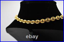 Givenchy Signed NOS Vintage Necklace Brushed Gold Enamel Leaf Toggle Runway BinY