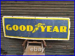 Good Year Tyre Flying Shoe Garage Sign Vintage Porcelain Enamel Sign 24 X 72 #