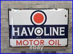 HAVOLINE Enamel Sign 23.6x15.7 (60x40cm) Vintage Motor Oil Mechanic Garage Sign