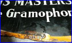 HMV His Masters Voice Original 1920/30 USA Gramophone Ltd Enamel sign Vintage