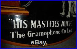 HMV RCA Vintage 1920's His master voice sign original gramophone ltd USA enamel