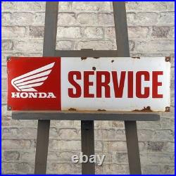 HONDA Enamel Sign 23.6x7.9 (60x20cm) Unique Vintage Retro Service Metal Signage HONDA Enamel Sign 23.6x7.9 (60x20cm) Unique Vintage Retro Service Metal Signage